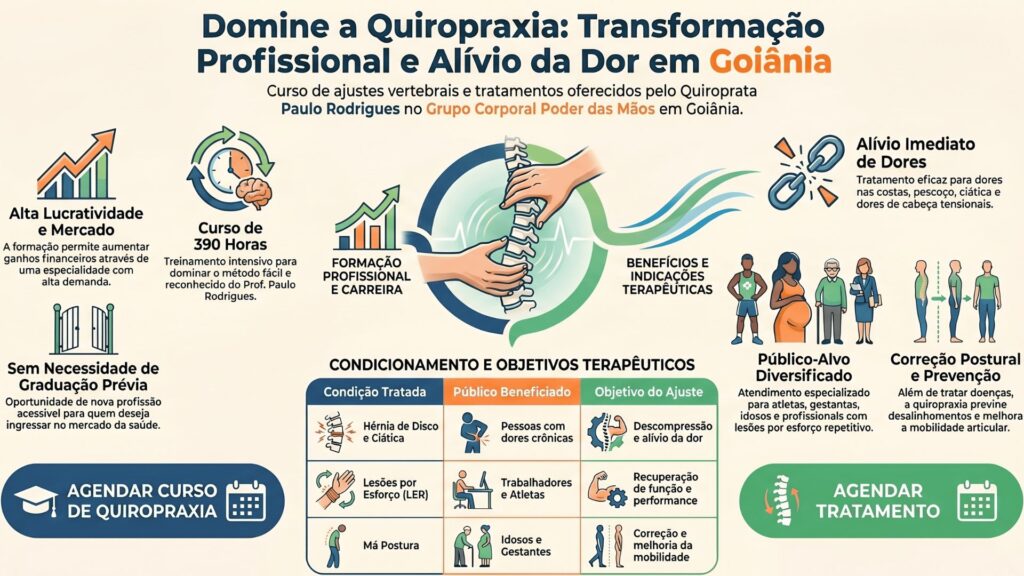 Curso de Ajustes Vertebrais em Goiânia Domine a Quiropraxia